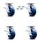Service Caster 6 Inch Kingpinless Solid Poly Wheel Swivel Caster Set with Brake and Swivel Lock SCC-KP30S620-SPUR-SLB-BSL-4 - alternate 1